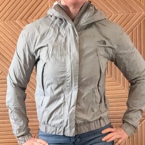North Face gray rain jacket